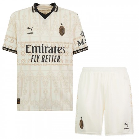 Dječji Nogometni Dres AC Milan Četvrta 2023-24 Bijela